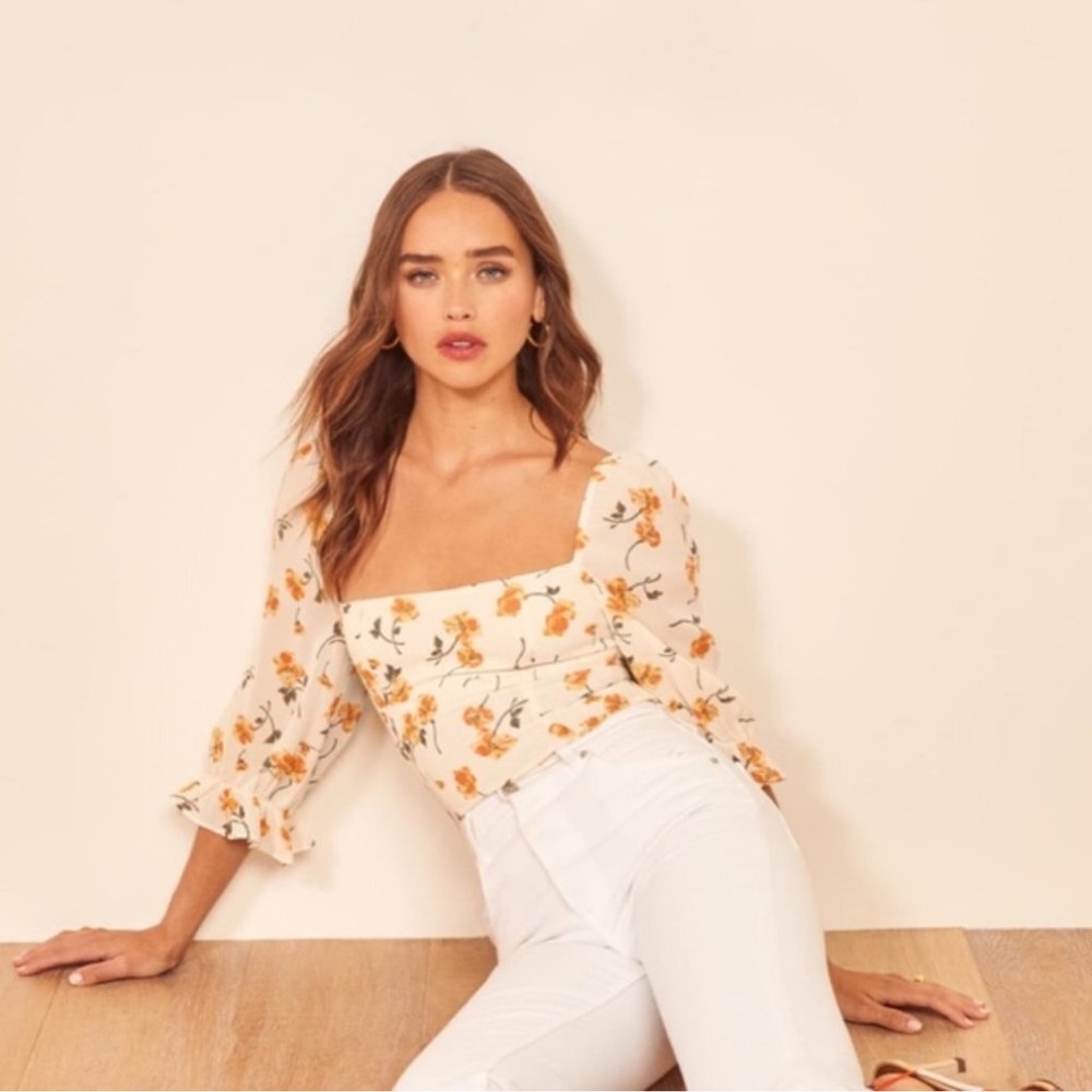 Reformation (NWT) Georgia Top in Limonada